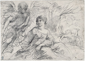 Lot 6513, Auction  107, Guercino - Umkreis, Hagar in der Wüste