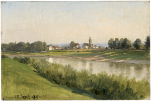 Lot 6153, Auction  110, Mohn, Victor Paul, An der Elbe südlich von Dresden