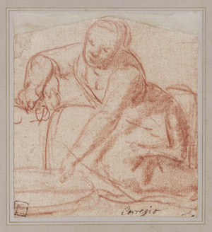 Lot 6416, Auction  110, Italienisch, 17. Jh. Sitzende Frau mit Schüssel