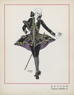 Lot 3009, Auction  111, Barbier, George, Panaroma Dramatique. Casanova décors et costumes