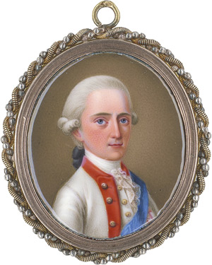 Lot 6807, Auction  111, Dresden, um 1770/75. Kurfürst Friedrich August III. von Sachsen in weißer Uniform