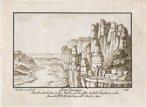 Los 6613 - Westmayr, Konrad - "Das Canapee" im Elbsandsteingebirge mit Blick auf die Elbe - 0 - thumb