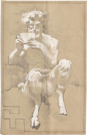 Lot 6814, Auction  114, Französisch, 19. Jh. Studie des Pan mit Flöte