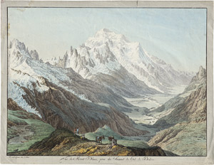 Lot 6206, Auction  115, Linck, Jean Antoine, Vue du Mont-Blanc, prise du Sommet du Col de Balme