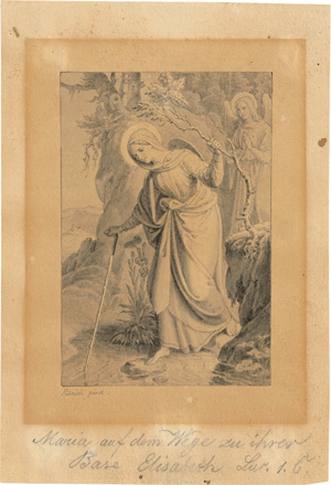 Lot 6321, Auction  116, Führich, Joseph von, Der Gang Mariens über das Gebirge