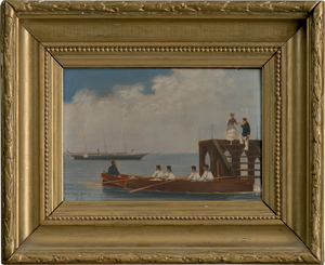 Lot 6902, Auction  117, Beers, Jan van, nach. Le Yacht "la Sirène": Ruderer am Pier