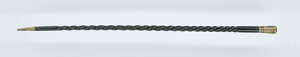 Lot 2716, Auction  118, Spiralstab, Schwarz lackierter, schlanker, in Spiralform gedrechselter Holzstab 