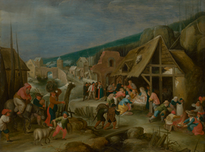 Lot 6014, Auction  118, Flämisch, frühes 17. Jh. Winterlandschaft mit der Anbetung der Hirten