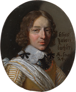 Lot 6457, Auction  118, Le Nain, Antoine - Umkreis, Miniatur Portrait des Elias Zuberbühler mit weißer Schärpe