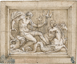 Lot 6627, Auction  118, Campi, Bernardino, Neptun auf seinem von Hippocampen gezogenen Wagen