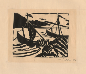 Lot 8024, Auction  118, Pechstein, Hermann Max, Zwei Boote