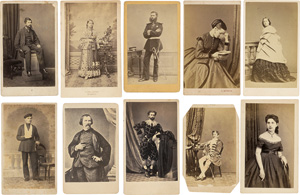 Lot 4015, Auction  120, Cartes-de-visite Album, A large cdv collection of portraits, landscapes and villages