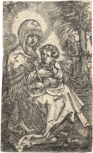 Lot 5010, Auction  120, Altdorfer, Albrecht, Die "schöne Maria" in einer Landschaft