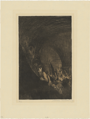 Lot 8015, Auction  120, Kollwitz, Käthe, Bewaffnung in einem Gewölbe