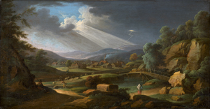 Lot 6027, Auction  121, Eisenmann, Georg, Gewitterstimmung über einer Flusslandschaft