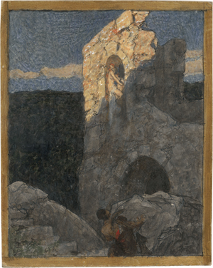 Lot 6303, Auction  121, Rothaug, Alexander, Abend in der Burgruine