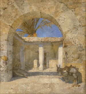 Lot 6332, Auction  121, Rothaug, Alexander, Blick in den Hof eines mallorquinischen Herrenhauses