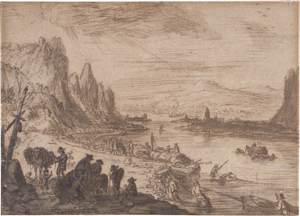 Lot 6601, Auction  121, Momper II, Joost de - zugeschrieben, Gebirgige Flusslandschaft mit Fischern