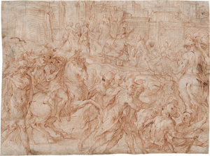 Lot 6616, Auction  121, Procaccini, Camillo, Das hölzerne Pferd wird von den Trojanern in die Stadt gezogen