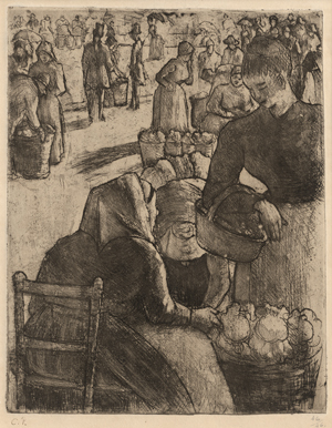 Lot 8006, Auction  121, Pissarro, Camille, Marché aux légumes à Pontoise