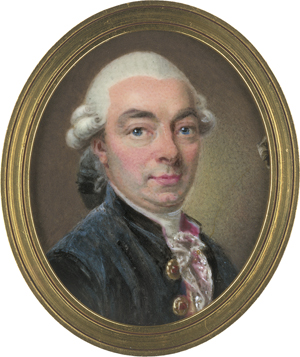 Lot 6444, Auction  122, Lambert de Bourner, Olivier - zugeschrieben, Portrait Miniatur eines Mannes in schwarzer Jacke und roter Weste