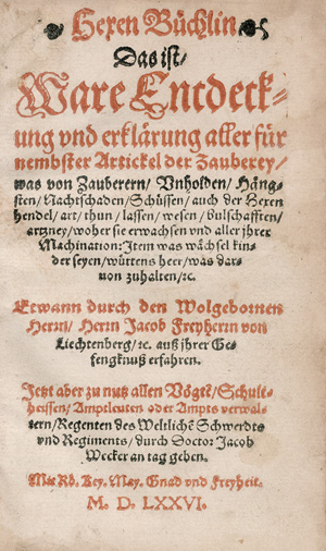 Lot 2551, Auction  123, Lichtenberg, Jakob von, Hexen Büchlin