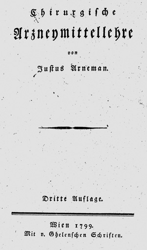 Los 301 - Arnemann, Justus - Chirurgische Arzneimittellehre. Wien, Ghelen, 1799 - 0 - thumb