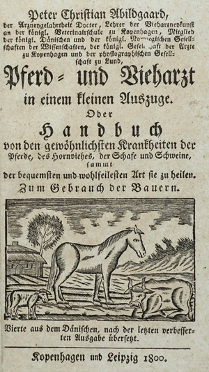 Los 374 - Abildgaard, Peter Christian - Pferd- und Vieharzt in einem kleinen Auszuge. Kopenhagen und Leipzig 1800 - 0 - thumb