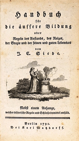 Los 429 - Siede, Johann Christian - Handbuch für die äußere Bildung. Berlin, Karl Matzdorff, 1791 - 0 - thumb