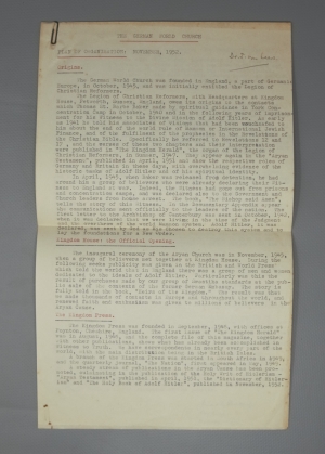 Los 456 - Battersby, James Larratt - Dictionary of Hitlerism. England, The Kingdom Press, 1952. - Sehr seltenes, bizarres faschistisches Werk eines krankhaften Fanatikers - 3 - thumb