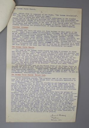 Los 456 - Battersby, James Larratt - Dictionary of Hitlerism. England, The Kingdom Press, 1952. - Sehr seltenes, bizarres faschistisches Werk eines krankhaften Fanatikers - 4 - thumb