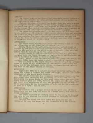 Los 456 - Battersby, James Larratt - Dictionary of Hitlerism. England, The Kingdom Press, 1952. - Sehr seltenes, bizarres faschistisches Werk eines krankhaften Fanatikers - 6 - thumb