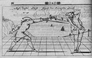 Los 491 - Schmidt, Johann Andreas - Leib-beschirmende und Feinden Trotz-bietende Fecht-Kunst. Nürnberg, Weigel, 1713. - Erste Ausgabe - 0 - thumb