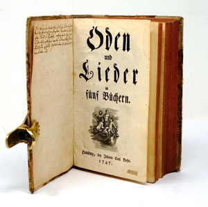 Los 1594 - Hagedorn, Friedrich von - Oden und Lieder. Hamburg, Johann Carl Bohn, 1747. - Beigebunden: Christoph Heinrich Amthor. Teutsche Gedichte und Übersetzungen. Rendsburg 1734 - 0 - thumb