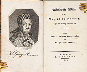 Los 1596 - Hamann, Johann Georg - Sibyllinische Blätter. Leipzig, F. A. Brockhaus, 1819. - Erste Ausgabe dieses Fragmentes aus Hamanns Schriften - 0 - thumb