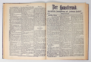 Los 1599 - Hausfreund, Der - Unterhaltende Sonntagsbeilage zum "Freiburger Tagblatt". Freiburg im Breisgau, C. A. Wagner, 1902. - Nicht im KVK - 0 - thumb