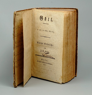 Los 1607 - Herder, Johann Gottfried - Gott. Einige Gespräche. Gotha, K. W. Ettinger, 1787 - 0 - thumb