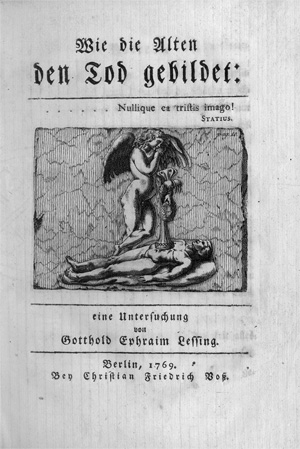 Los 1659 - Lessing, Gotthold Ephraim - Wie die Alten den Tod gebildet. Berlin, Christian Friedrich Voß, 1769 - 0 - thumb