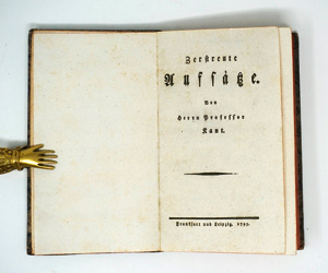 Los 1790 - Kant, Immanuel - Zerstreute Aufsätze. Frankfurt und Leipzig 1793 - 0 - thumb
