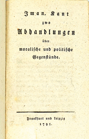 Los 1792 - Kant, Immanuel - Zwo Abhandlungen über moralische und politische Gegenstände. Frankfurt und Leipzig 1795 - 0 - thumb