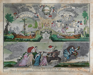 Los 1834 - Calendrier perpétuel - L’Aurore aux cheveux de rose Chasse les ténèbres. Codoni, Paris, 1813 - 0 - thumb