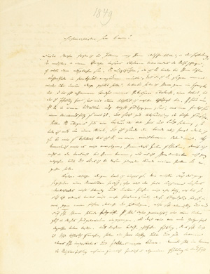 Los 2013 - Gervinus, Georg Gottfried - Brief an Christian Friedrich von Stockmar. 1849 - 0 - thumb