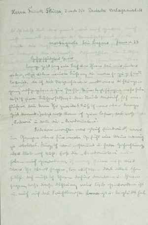 Los 2025 - Hesse, Hermann - Brief an Frank Thiess. 1923 - 0 - thumb