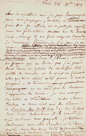 Los 2132 - Girodet-Trioson, Anne-Louis - Brief an einen Freund. 1819 - 0 - thumb