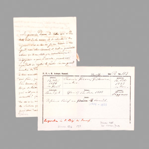 Los 2136 - Guérin, Pierre-Narcisse - Brief an den Maler Pouce-Camus in Paris. 1815 - 0 - thumb