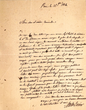 Los 2142 - Percier, Charles - Brief an den Maler F.-X. Fabre - 0 - thumb