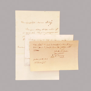 Los 2150 - Devrient, Ludwig - Albumblatt. 1828 + 2 Beigaben - 0 - thumb