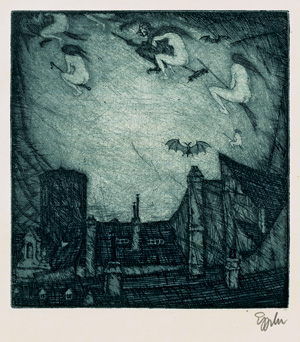 Los 3085 - Ewers, Hanns Heinz und Eggeler, Stefan - Meine Mutter die Hex. Berlin, Sieben Stäbe bzw. Wien, Frisch, 1923. - Eines von 300 signierten Exemplaren - 0 - thumb