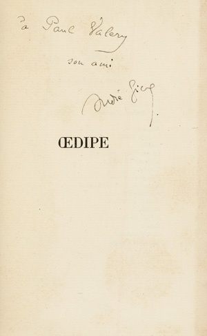 Los 3112 - Gide, André - Oedipe. Paris, Gallimard, 1931. - Erste Ausgabe. Mit Widmung von Gide an Valéry - 0 - thumb