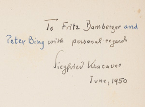 Los 3205 - Kracauer, Siegfried - Jacques Offenbach. Amsterdam, Allert de Lange, 1937. - Erste Ausgabe mit Widmung - 0 - thumb